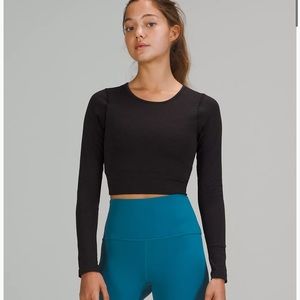 lululemon ebb to street long line crop | size 6